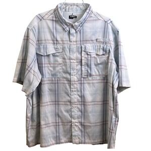 Habit‎ Blue Angel Falls Plaid Short Sleeve Performance Fishing 40+UV Shirt 3XL